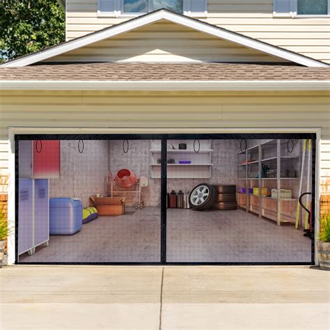 Q-Hillstar Garage Door Screen for 2 Car Grage Net Screen 16x7Ft ...