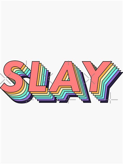 "Slay" Sticker for Sale by ind3finite | Preppy stickers, Preppy ...