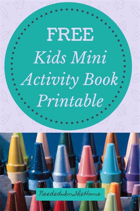 Free 6 page Kids Activity Book Printable for home school activities