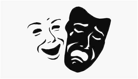 Drama Mask Theatre Png Photo - Theatre Masks Black And White ...