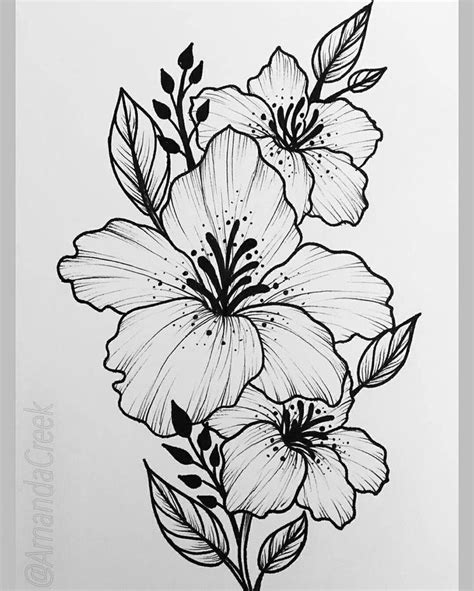 25 Beautiful Flower Drawing Information & Ideas - Brighter Craft | Cómo ...