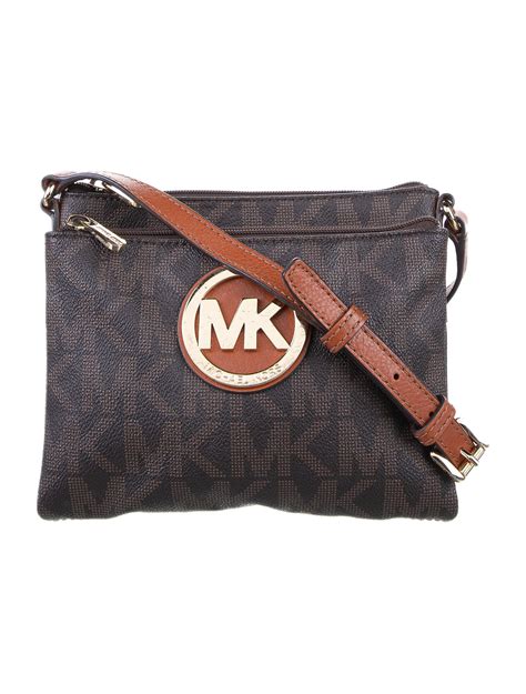 Michael Michael Kors Logo Crossbody Bag - Brown Crossbody Bags ...