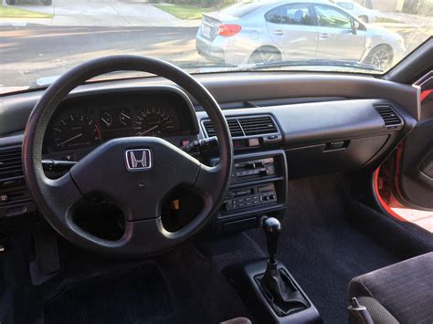 My bone stock 1991 civic si interior : r/Honda