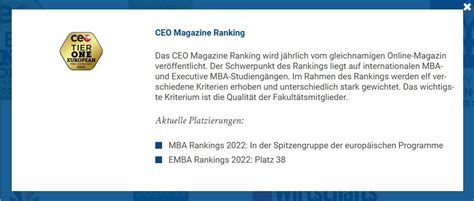 EBS wirbt erneut mit fragwürdigem Ranking • MBA Journal