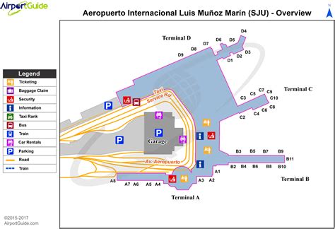 San Juan - Luis Munoz Marin International (SJU) Airport Terminal Maps ...