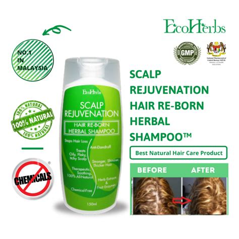 EcoHerbs Scalp Rejuvenation Stops Hair loss Herbal Shampoo, Dandruff ...