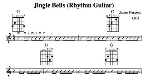 Jingle Bells Chords And Lyrics Guitar