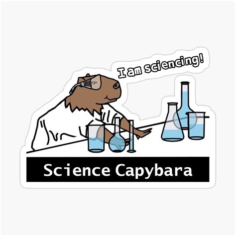 Scientist capybara wearing safety glasses in the science laboratory ...