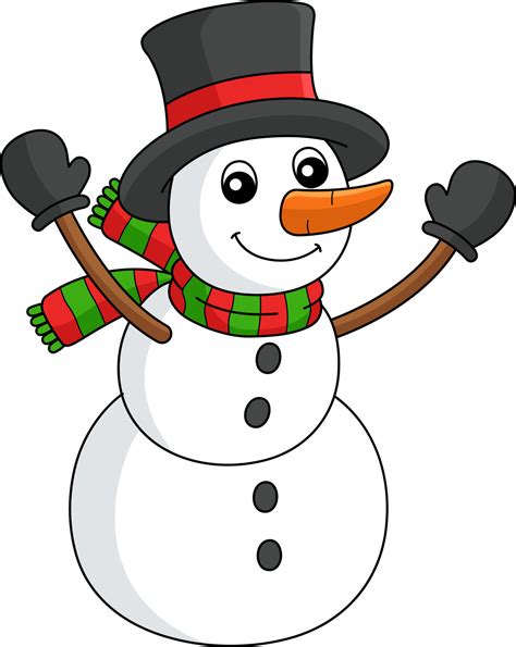 Snowman Christmas Cartoon Colored Clipart 10789082 Vector Art at Vecteezy