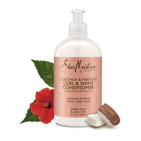 Shea Moisture Coconut & Hibiscus Curl & Shine Shampoo and Conditioner ...