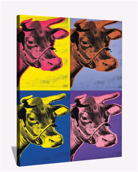 Andy Warhol Paintings Warhol Pop Art Cow Framed Wall Art For Bedroom ...