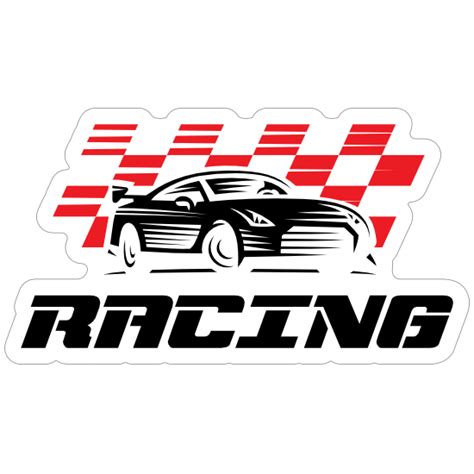 Racing Car Sticker Shipped Fast & Free!