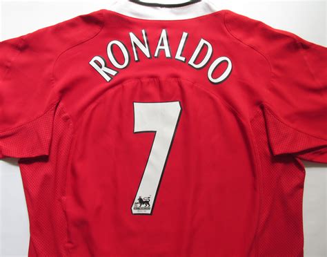 Manchester united 2004/2005/2006 home shirt jersey camiseta #7 ronaldo ...