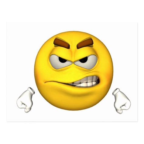 Emotion Guy - Angry Postcard | Zazzle.com in 2021 | Funny emoji faces ...