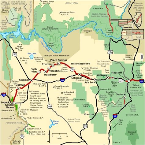 Map of Route 66 in Western Arizona | Route 66 | Pinterest