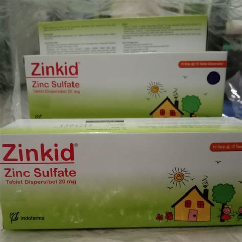 Jual Zinkid Tablet 20Mg Harga Per Box Vitamin Anak Zinc Sulfate Vit ...