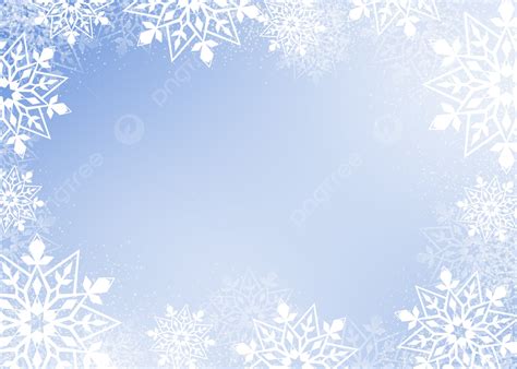 Winter Christmas White Snowflake Border Gradient Background, Wallpaper ...