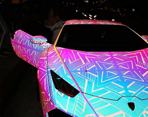 The glow | Vinyl wrap car, Chris brown, Lamborghini