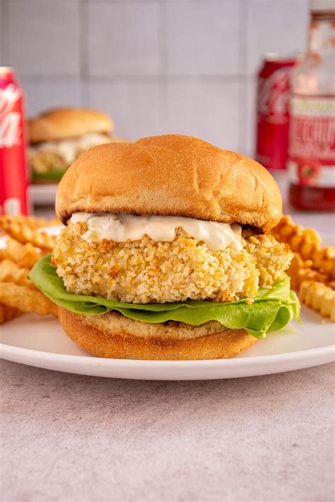 Crispy Baked Fish Sandwich with Tartar Sauce - The Schmidty Wife