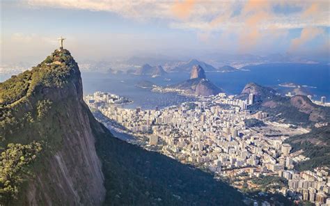 Download wallpapers Rio de Janeiro, view from above, Christ the ...