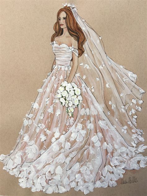 Marchesa Bridal illustration by Cheri Miller. For enquiries, contact ...