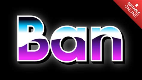 Ban | Text Effect Generator