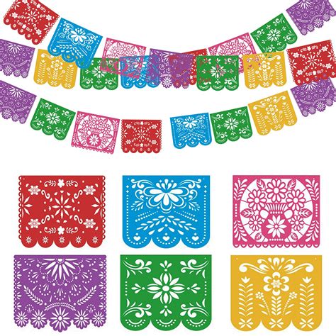 Buy Mexican Party Banners, Plastic Papel Picado Banner, Fiesta Mexicana ...