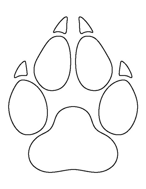 Printable Wolf Paw Print Template