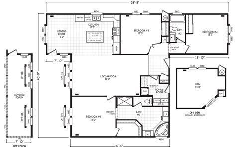 5 Bedroom Triple Wide Mobile Home Floor Plans Texas Usa | Viewfloor.co