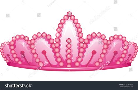 Illustration Cute Pink Crown Accented By Stock Vector (Royalty Free ...