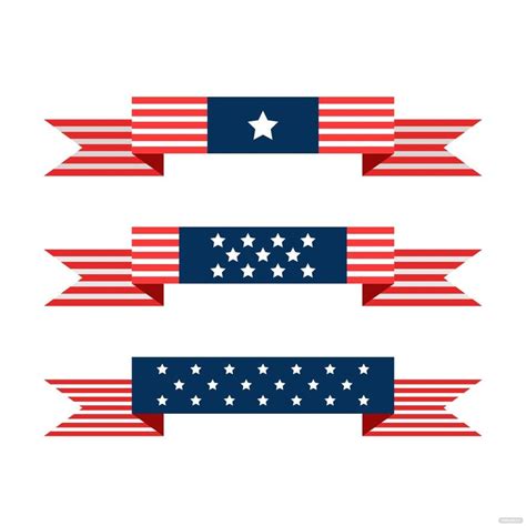 American Flag Banner Vector in Illustrator, SVG, JPG, EPS, PNG ...