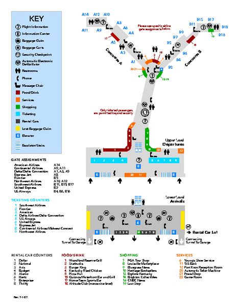 Louisville International Airport Terminal Map - Louisville ...