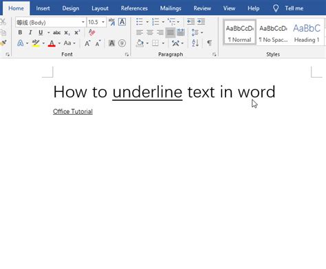 How do i underline in word - wingpilot