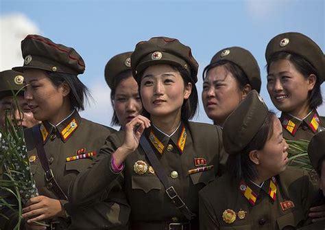 Empowered North Korean Female Soldiers in Tower of the Juche Idea