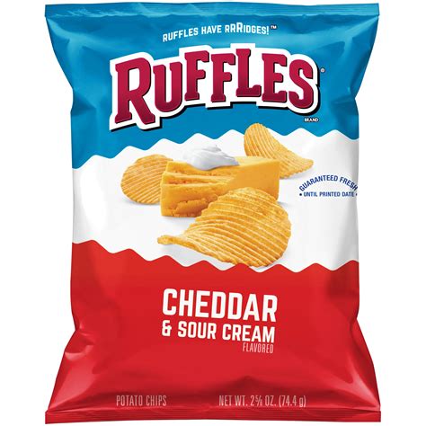 RUFFLES Ruffles Cheddar & Sour Cream Potato Chips 2.625 Ounce Plastic ...