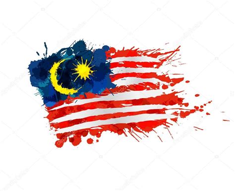 Malaysian flag made of colorful splashes Stock Vector Image by ...