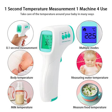 No Contact Digital Fever Forehead Thermometer for Adults and Babies ...