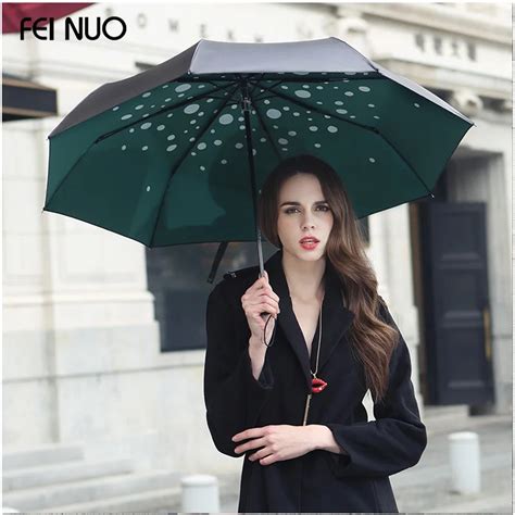 Feinuo three folding Vinyl umbrella Anti UV umbrella sunshade umbrella ...