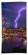 Pittsburgh Pennsylvania Skyline Fireworks at Night Panorama Photograph ...