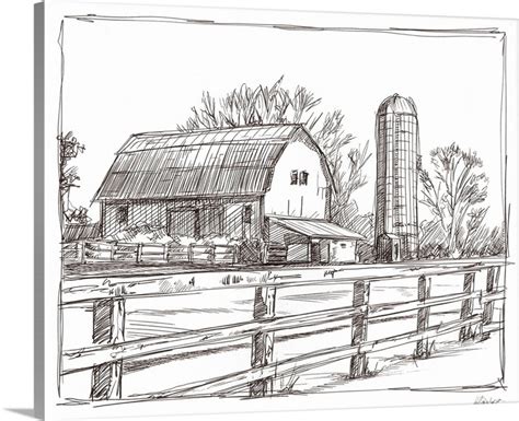 Farm Sketch I | Great Big Canvas