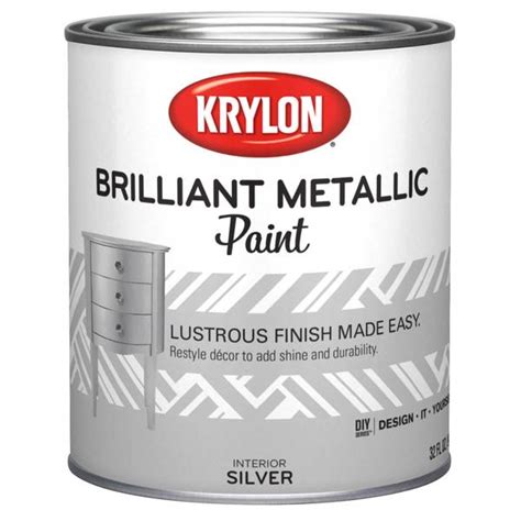 Krylon 1 QT Brilliant Metallic Finish Silver Paint - K02226000-14 ...