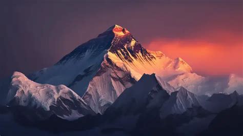 Sunrise On The Snowy Peak Of Mount Everest Background, Himalaya Picture ...