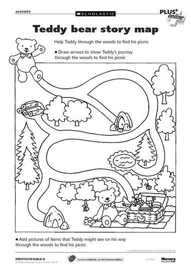 Great worksheet for students to interpret the "story" of the teddy bear ...