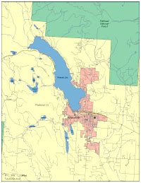 Editable Whitefish, MT City Map - Illustrator / PDF | Digital Vector Maps