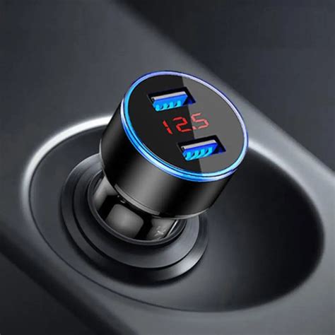 3.1A 5V Dual USB Car Charger LED Display Quick Charge 3.0 Moblie Phone ...