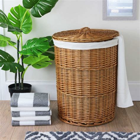 Wicker Basket Bathroom Storage