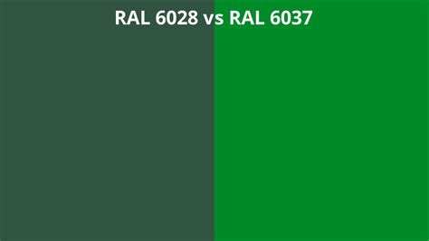 RAL 6028 vs 6037 | RAL colour chart UK