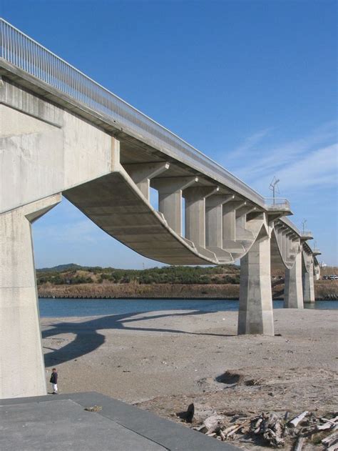 Shiosai Bridge is a stressed ribbon bridge, located in Kakegawa ...