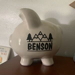 Engraved Piggy Bank Large Ceramic Custom Piggy Bank is | Etsy