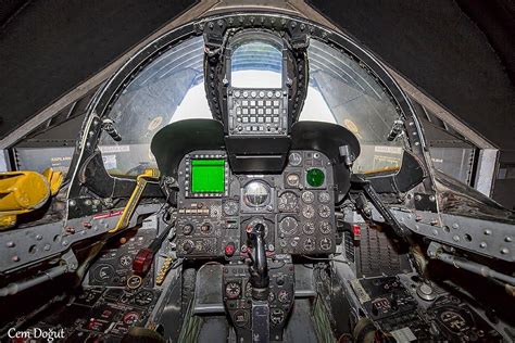 Cockpit of a modernized F-4E (Used as a strike aircraft by Turkey). : r ...